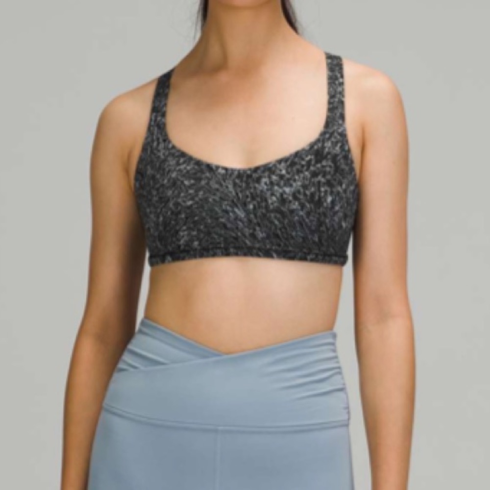 Lululemon Free to Be Bra Wild *Light Support Topography Rhino Grey Multi Size 2 - Picture 3 of 4